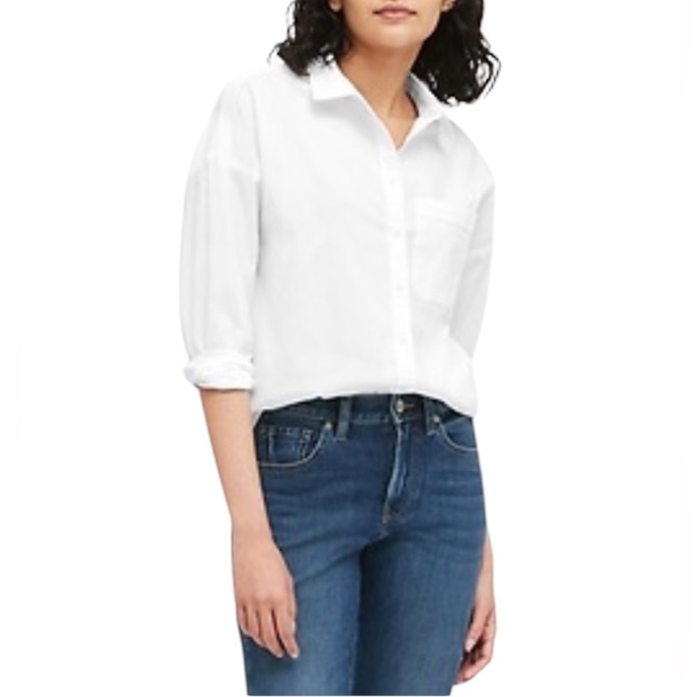 H&M XS Linen‎ Blend Button Down Shirt